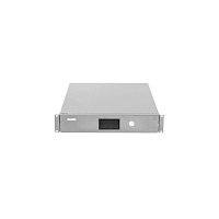 Полка (ящик) для документов с замком, 2U, 88х483х460мм (ВхШхГ), цвет серый (RAL 7035)