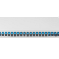 Оптический кросс NIKOMAX 19" Essential Line, 1U, укомплектованный на 24 порта SC/UPC (24 одинарных SC/UPC адаптера), SM 9/125 OS2, стальной, серый, в 