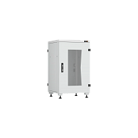 Напольный шкаф серии Lite II 19", 18U, стеклянная дверь, цельнометаллические стенки и задняя дверь, Ш600хВ974хГ600мм, в разобранном виде, серый