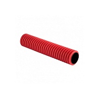 Труба гофр. двустенная ПНД/ПНД жесткая d90 мм (6 м) (36 м/уп) красная EKF-Plast