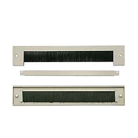 Боковая панель для цоколя, длина 400 mm, металлическая с щеточным вводом, цвет серый (RAL 7035) (1982-4-1/5) (SZB-20-00-04/3)