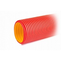 ССД 160916-8К Двустенная труба ПНД жесткая для кабельной канализации д.160мм, SN8, 1020Н, 6м, цвет красный