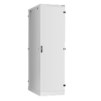 Напольный шкаф 19", 24U, металлические двери и боковые стенки Ш600хВ1280хГ800мм, в разобранном виде, серый