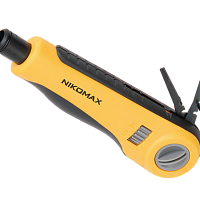 Инструмент NIKOMAX для заделки витой пары, ударного типа, 2 уровня регулировки силы удара, крепление Twist-Lock, нож для кроссов типа 110 в комплекте