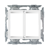 Адаптерная панель NIKOMAX c формата Valena на 2 вставки формата Mosaic 22,5x45мм, с подрамником, белая