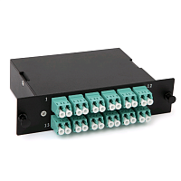 Волоконно-оптическая кассета MTP (c направляющими штырьками), 12DLC, 24 волокна, OM3, 10Gig, W-тип