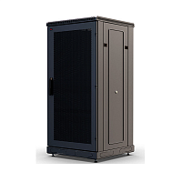 Шкаф телекоммуникационный напольный 19", 24U(800x1000), ШТ-НП-М-24U-800-1000-П-Ч, передняя дверь перфорация, черный ССД