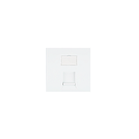 Вставка NIKOMAX, британский формат, 50x50мм, 1 порт, под модули Keystone, со шторкой, белая