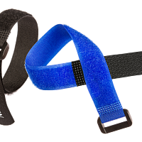 Стяжка-липучка NIKOMAX с мягкой пряжкой, 310х16мм, для пучков до 85мм, синяя, уп-ка 10шт.