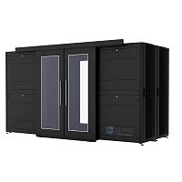 Шкаф серверный ПРОФ напольный 48U (800 × 1000) двери двойные перф. 2 шт., черный, в сборе