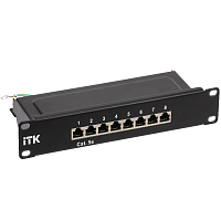 ITK 1U патч-панель кат.5E STP 8 портов 10" Dual IDC