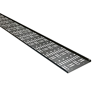 Перфорированный вертикальный кабельный организатор-лоток 150х9 мм, высотой 1868 мм, для шкафа высотой 42U, черный