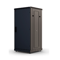 Шкаф телекоммуникационный напольный 19", 24U(600x600), ШТ-НП-М-24U-600-600-М-Ч, передняя дверь металл, черный ССД