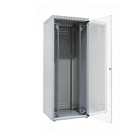 Шкаф напольный 19", ECO-LINE, 42U, 1988х600х600мм, стеклянная передняя дверь, стальная задняя панель, стальные боковые панели с одноточечными замками,
