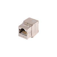 Модуль-вставка NIKOMAX типа Keystone Essential Line, Кат.6 (Класс E), 250МГц, RJ45/8P8C, самозажимной, T568A/B, 180 градусов, полный экран, металлик