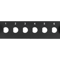 Адаптерная панель NIKOMAX, до 6 одинарных адаптеров FC/ST, стальная, черная