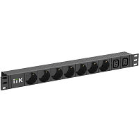 ITK PDU 7 розеток нем. ст. + 2 С13 1U каб. 2м C14