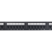 Коммутационная панель NIKOMAX Essential Line 19", 1U, 24 порта, Кат.6 (Класс E), 250МГц, RJ45/8P8C, 110/KRONE, T568A/B, неэкранированная, с органайзер