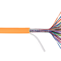 Кабель NIKOLAN U/UTP 25 пар, Кат.3 (Класс C), 16МГц, одножильный, BC (чистая медь), 26AWG (0,405мм), внутренний/внешний, LSZH -40С  нг(А)-HFLTx,  оран