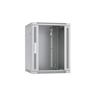 Шкаф телекоммуникационный настенный разобранный 19" 15U 600x600x769mm (ШхГхВ) дверь стекло, цвет серый (RAL 7035)