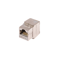 Модуль-вставка NIKOMAX типа Keystone Essential Line, Кат.5е (Класс D), 100МГц, RJ45/8P8C, самозажимной, T568A/B, 180 градусов, полный экран, металлик