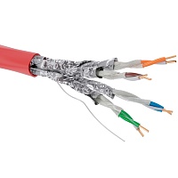 Кабель CAT 6, U/UTP, нг(А)-FRHF, бухта 305м, красный