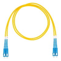 Шнур оптический коммутационный (патч-корд), SC-SC, дуплекс (duplex) OS2, нг(А)-HF, желтый, 10 м