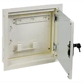 ITK LINEA R Шкаф мультимедиа 400х400мм стекл. бел. RAL9016